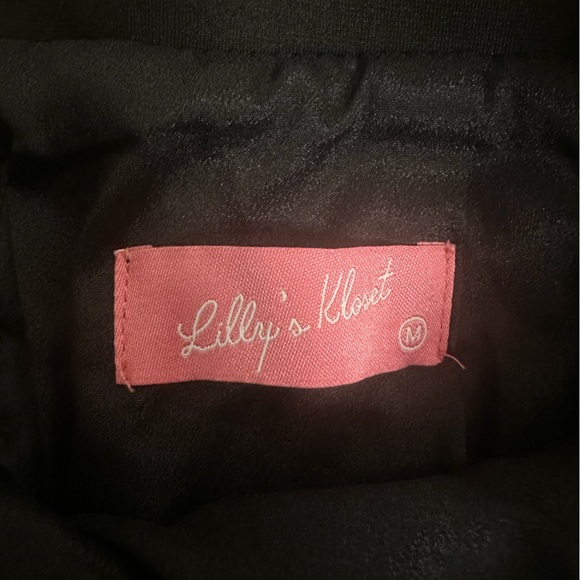 Lilly’s Kloset Chic Black and White Houndstooth Mini Skirt size M - Picture 3 of 8